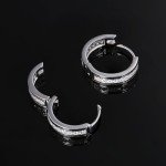 Men's S925 Silver Gold Plated Hoop Earrings