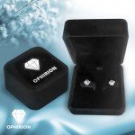 Hypoallergenic Moissanite Stud Earrings in Silver