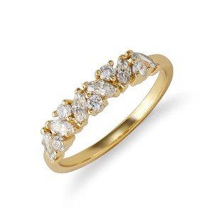 Gold Baguette CZ Ring - 14k Plated Women's Jewelry