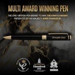 Personalized Black Ballpoint Pen with Gold Plating