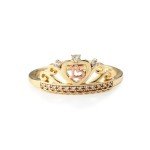Gold-Plated Tiara Ring for Quinceañera Gift