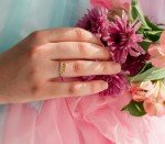 Gold-Plated Tiara Ring for Quinceañera Gift