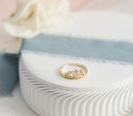 Gold-Plated Tiara Ring for Quinceañera Gift