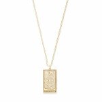 Gold Wheel Tarot Card Pendant Necklace for Women