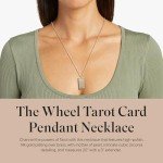 Gold Wheel Tarot Card Pendant Necklace for Women