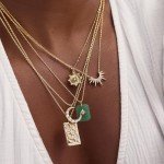 Gold Wheel Tarot Card Pendant Necklace for Women