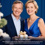 AINUOSHI 3 Stone Moissanite Necklace for Women - 4 Carat Lab Created Simulated Diamond Pendant in 925 Sterling Silver & 14K White Gold Plating, Dainty Elegant Necklace Gift for Wife, Fiancée