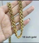 Elegant 18-Inch Gold PVD Plating Necklace Set