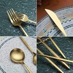 40-Piece Matte Gold Flatware Set for 8