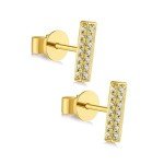 Gold Diamond Stud Earrings with Lab-Grown Diamonds