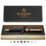 Luxury Black Ballpoint Pen with Gold Plating