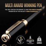 Luxury Black Ballpoint Pen with Gold Plating