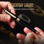 Luxury Black Ballpoint Pen with Gold Plating