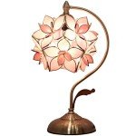 Rose Lily Tiffany Style Stained Glass Table Lamp
