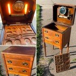 Antique 2-Drawer Light-Up Beauty Cabinet