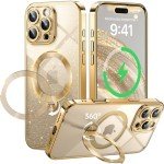 360° Spin iPhone 16 Pro Max Case with Glitter