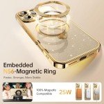 360° Spin iPhone 16 Pro Max Case with Glitter