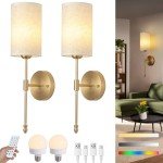 Rechargeable Wireless Wall Sconces - Set of Two