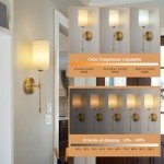Rechargeable Wireless Wall Sconces - Set of Two