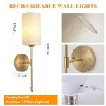 Rechargeable Wireless Wall Sconces - Set of Two