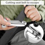 3-in-1 Car Emergency Escape Tool - Matte Black/Silver