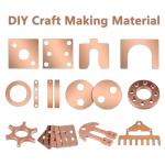 HWYEE 2-Pack 1/4" Pure Copper Flat Bars