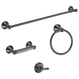 Grey Electroplating 4-Piece Bathroom Hardware Kit