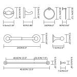Grey Electroplating 4-Piece Bathroom Hardware Kit