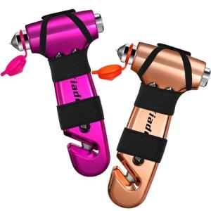 Yiader 3-in-1 Emergency Escape Tool - Pink/Gold