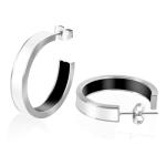 Gold C-Shaped Hoop Earrings for Women