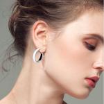 Gold C-Shaped Hoop Earrings for Women