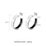 Gold C-Shaped Hoop Earrings for Women