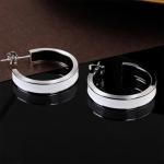 Gold C-Shaped Hoop Earrings for Women