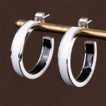 Gold C-Shaped Hoop Earrings for Women