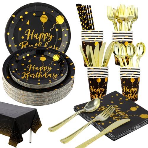 Gold Electroplating Dinnerware Set for 25 Guests