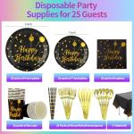 Gold Electroplating Dinnerware Set for 25 Guests