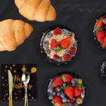 Gold Electroplating Dinnerware Set for 25 Guests