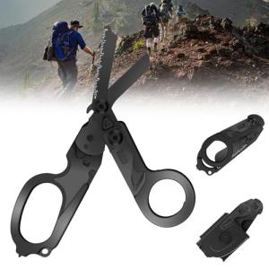 6-in-1 Foldable Emergency Trauma Shears in Black