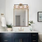 Black Gold 4-Light Electroplated Bathroom Vanity Fixture