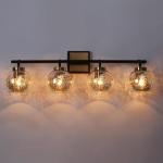 Black Gold 4-Light Electroplated Bathroom Vanity Fixture