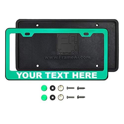 Custom Green Mirror Chrome License Plate Frame