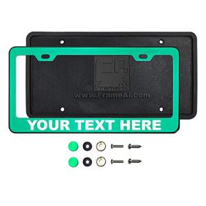 Custom Green Mirror Chrome License Plate Frame