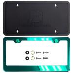 Custom Green Mirror Chrome License Plate Frame