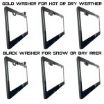 Custom Green Mirror Chrome License Plate Frame