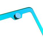Custom Green Mirror Chrome License Plate Frame