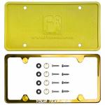 Custom Laser Etched License Plate Frame - Gold