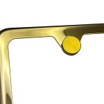 Custom Laser Etched License Plate Frame - Gold