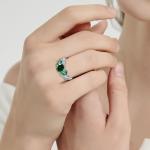 Yaresul Women's Round Created Emerald Ring