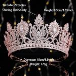 Rose Gold Tiara for Women’s Pageants and Weddings