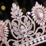 Rose Gold Tiara for Women’s Pageants and Weddings